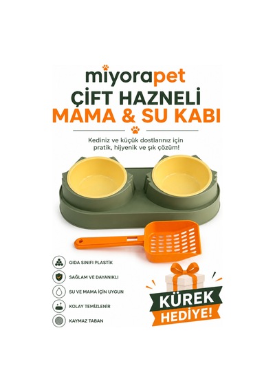 Mad-002 İkili Mama Su Kabı-haki