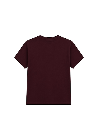 Mixray 2101 Kadın Bisiklet Yaka Soft Oversize Basic Modal T-shirt Bordo