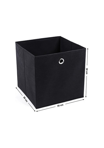 Kutusu 6 Adet Katlanır Kutu Parmak Delikli 30 X 30 X 30 Cm Siyah Çok Renkli