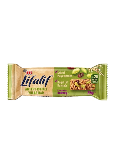 Eti Lifalif Kuruyemiş Bar 35 G Antep Fıstıklı Yulaf Bar 3'li Ekonomik Paket - 3 Adet Tarı