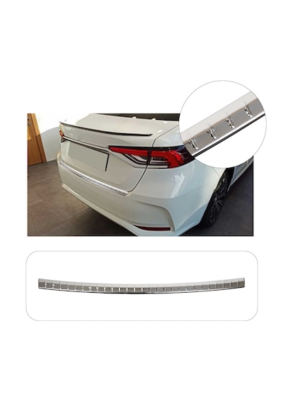 Toyota Corolla Uyumlu 2019 Ve Üzeri Krom Arka Tampon Üstü Koruma