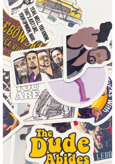 Big Lebowski Sticker Paketi 16 Parça Kaliteli Su Geçirmez Etiket Seti Çok Renkli