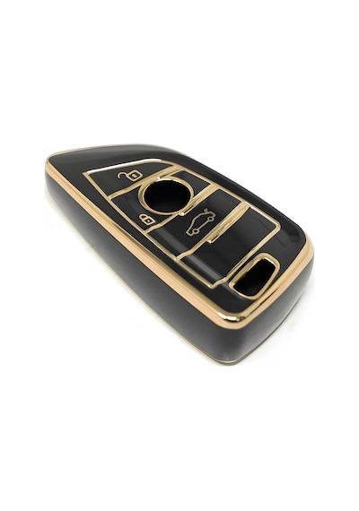 Bmw F G Serisi Uyumlu Nano Smart Kumanda Kılıfı Oto Anahtarlık Siyah Gold 3 Tuş G10 G20 G30 X5 X6