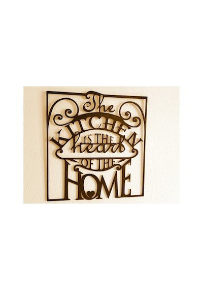 "the Kitchen Is The Heart Of The Home" Yazılı Dekoratif Duvar Süsü