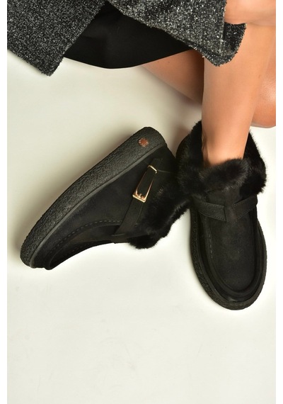 Fox Shoes Z380576302 Siyah Süet Yapay Kürklü Kadın Bot Fox Shoes Z380576302 Siyah Süet Yapay Kürklü Kadın Bot