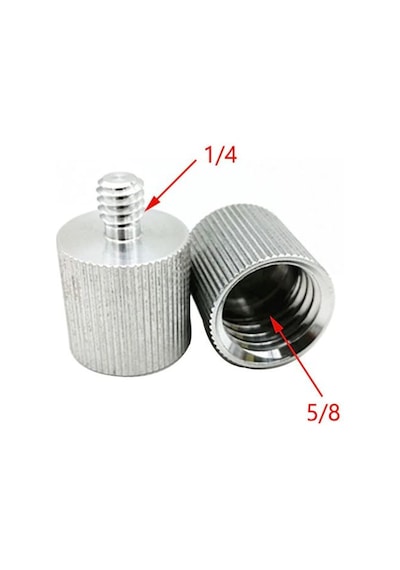 5/8 İnç Tripod Vidasını 1/4 Inçe Dönüştürücü Vida Adaptörü