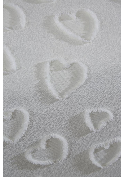 Çeyiz Diyarı Pure Love 3 Parça Çift Kişilik Pike Takımı Krem Krem