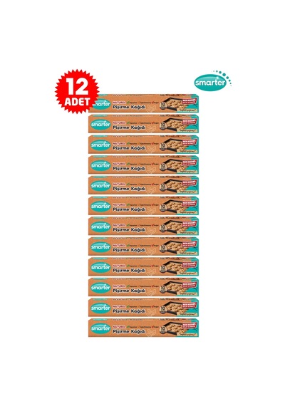 Smarter Naturel Ağartılmamış 12 Paket Yağlı Pişirme Kağıdı 10x12 Kahverengi