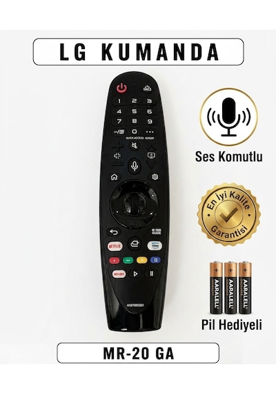 Kumanda Mr-20 Ga Gri Ses Komutlu Air Mouse Pil