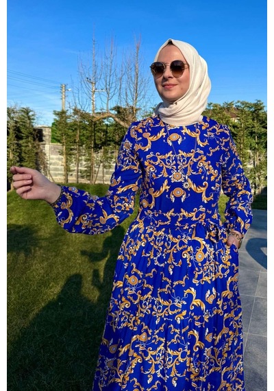 Rabia Şamlı Hürrem Elbise Saks Normal