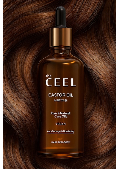 The Ceel 2'li Saf Hint Yağı Castor Oil Soğuk Sıkım 50 ml