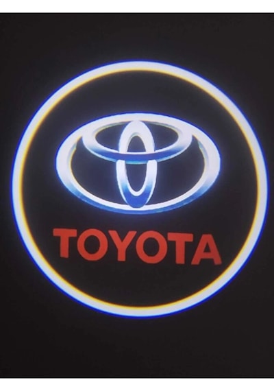 Toyota Logolu Mesafe Ve Işık Sensörlü Pilli Kapı Altı Led Logo