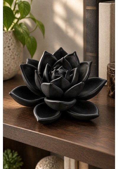 Huzur Veren Çiçeklenme Lotus Çiçeği Figürlü Dekoratif Biblo 31223972