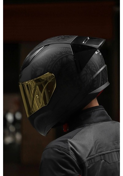 Rapid Race Takaroa Mat Siyah Kask + Spoiler Mat Siyah