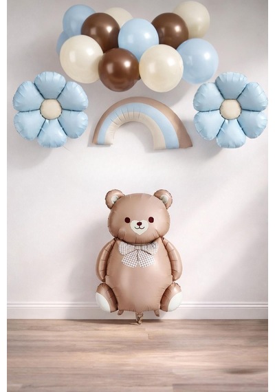 Baby Shower Retro Papatya Temalı Erkek Bebek Kutlama Seti
