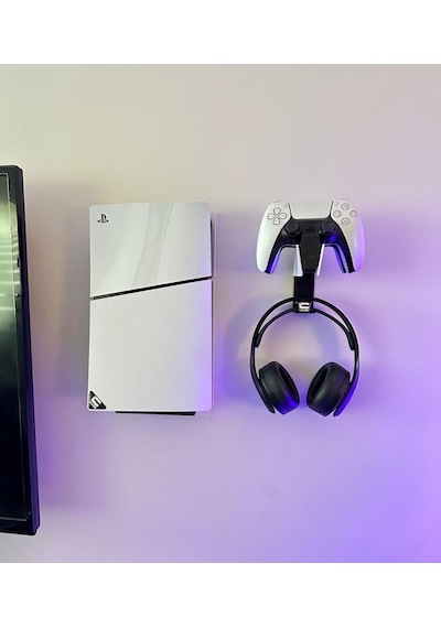 Playstation 5 Slim Duvar Standı Ve Şarj İstasyonu Standı Gaming Aksesuar