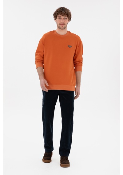 U.S. Polo Assn. Erkek Comfort Fit Bisiklet Yaka Tarçın Sweatshirt 50290777-VR191