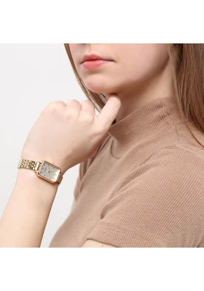 Luna Gümüş Kadran Gold Kordon Kadın Kol Saati 8682742824872