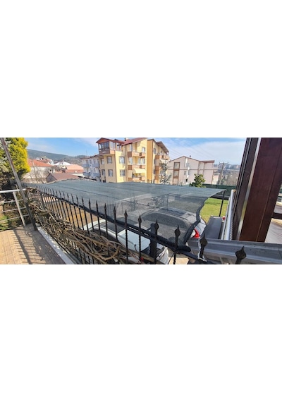 Morilu Teras Filesi - Yüzde 40Lık - Yeşil - Şeritli Ve Halkalı