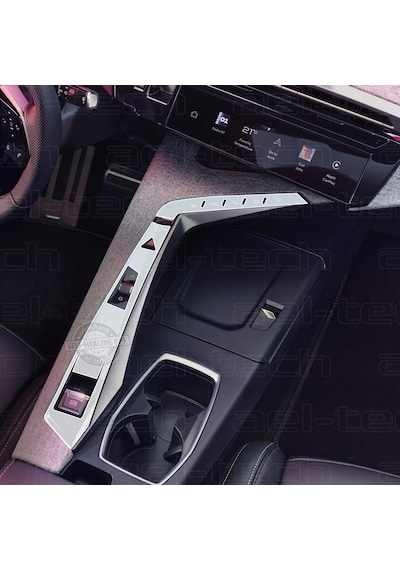 Peugeot 3008 Uyumlu Vites Etrafı Piano Black Tpu Koruyucu 2 Li Set 2025