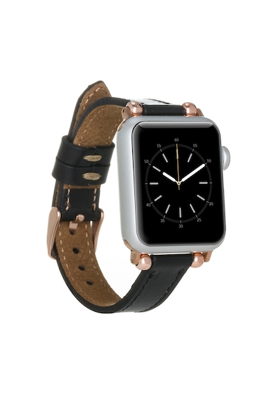 Bouletta Apple Uyumlu  Watch Deri Kordon 38-40-41 MM Ferro Siyah