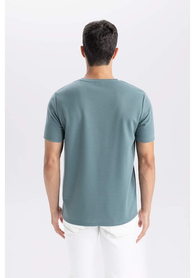 DeFacto Slim Fit Dar Kesim Bisiklet Yaka Basic Düz Kısa Kollu Tişört M6608AZ25SPGN829