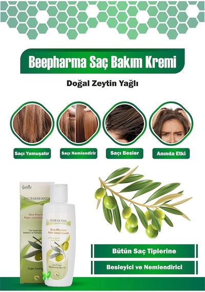Beepharma Doğal Zeytinyağlı Saç Bakım Kremi 240 ML