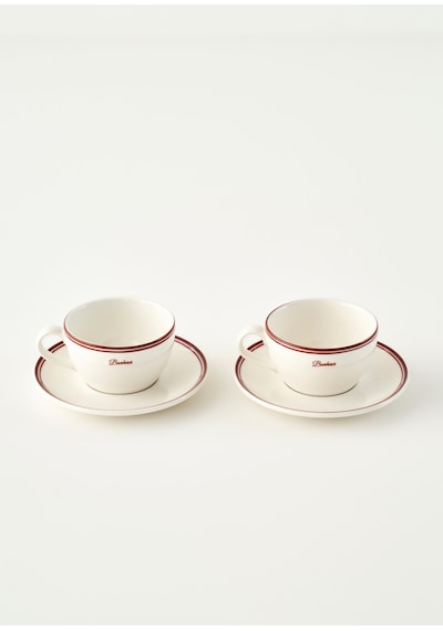Bella Maison Bonheur 2'li Porselen Çay Fincanı Bordo 270 Cc Bordo