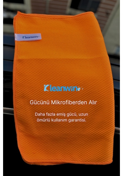 Lucid Mikrofiber Araba Cam Bezi 40x40 Cm Turuncu, İz Bırakmaz Cam Silme Ve Kurulama Bezi