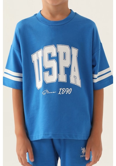 U.S. Polo Assn. Lisanslı Sim Cobalt Erkek Çocuk Bermuda Takım 5274-43098 Cobalt