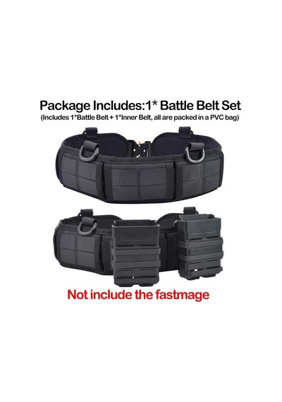 Ction Union Taktik Kemeri / Modüler Molle İki Parçalı Kemer Seti Çok Renkli