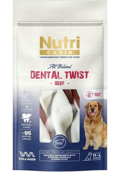 Nutri Canin Dental Twist Biftekli Diş Sağlığı Yetişkin Köpek Ödülü 120 G