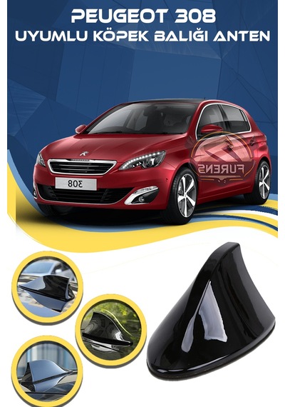 Peugeot 308 Uyumlu Oto Balık Sırtı Anten Elektrikli Köpekbalığı Balina Tavan Anten