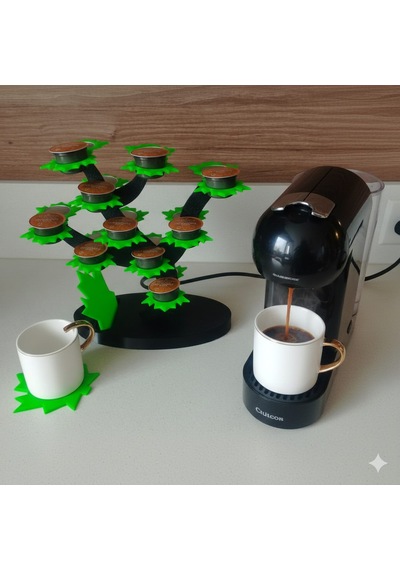 Akçaağaç Dekoratif Kahve Kapsül Standı Ve 2 Adet Bardak Altlığı-çift Taraflı Kullanım-37 Mm Ve 46 Mm Kapsül Uyumlu-mavi Yeşil Akçaağaç Dekoratif Kahve Kapsül Standı Ve 2 Adet Bardak Altlığı-çift Taraflı Kullanım-37 Mm Ve 46 Mm Kapsül Uyumlu-mavi Yeşil