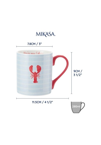 Mikasa Fine China 280 Ml Düz Taraflı Kupa Istakoz Kırmızı