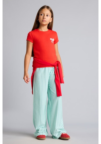 Defacto Çizgili Wide Leg Eşofman Altı Kız Çocuk I6486a826hstr156 Turkuaz-tr156