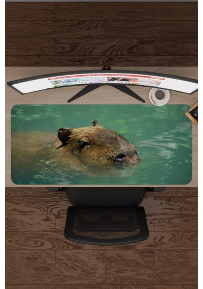 Capybara Kaymaz Dikişli Kauçuk Oyuncu Mousepad V2 - 90x40 Xxl Gaming Mouse Pad Fare Altlığı
