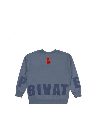 Civil Boys Prıvate Baskılı 10-13 Yaş Sweatshirt Açık Antrasit