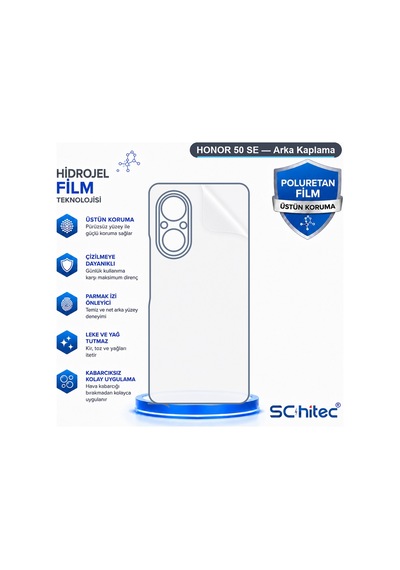 Schitec Honor 50 Se Uyumlu Arka Yüzey Hidrojel Koruyucu Film 58868953