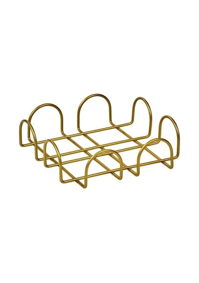 Edora Home Gold Masa Üstü Metal Paslanmaz Dört Element Modern Peçetelik, Lüks Sunum