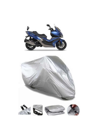 Kymco Xciting S 400 Gri Su Geçirmez Motosiklet Brandası Premium
