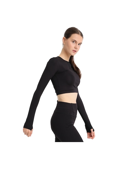 Sportive Mahave Cropped Top Kadın Siyah Antrenman T-shirt 25kk1045-syh 1776166 SIYAH