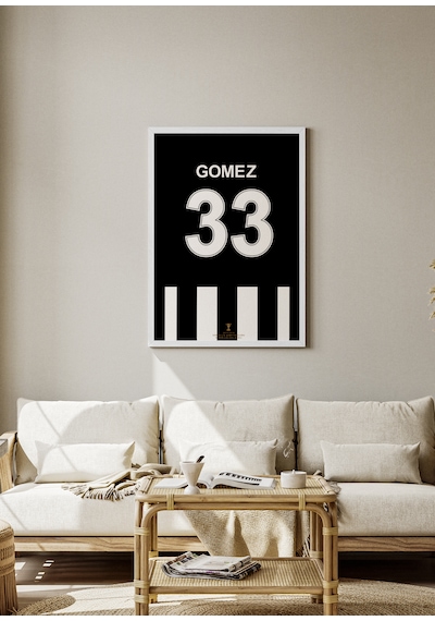 M.gomez 33 Poster Tablo Beyaz Çerçeveli