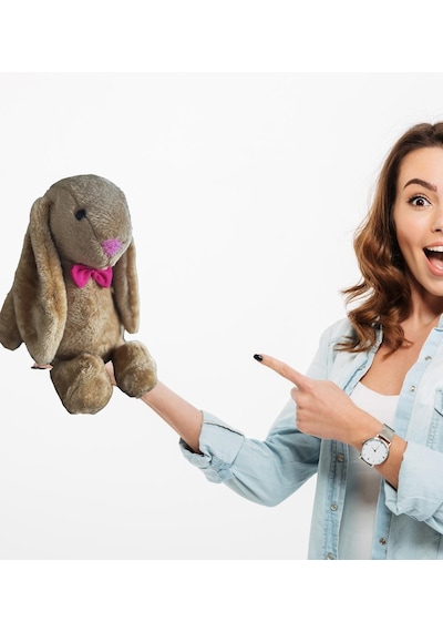 Hediyeli- Uyku Arkadaşım Uzun Kulak Bunny Peluş Tavşan 65 Cm 001