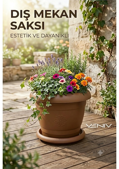 Antik Saksı 7,50 Litre Dış Mekan Saksısı 1 Adet