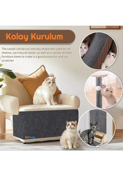 Sepetinegelsin Yapıştırılabilir Premium Kedi Tırmalama Matı