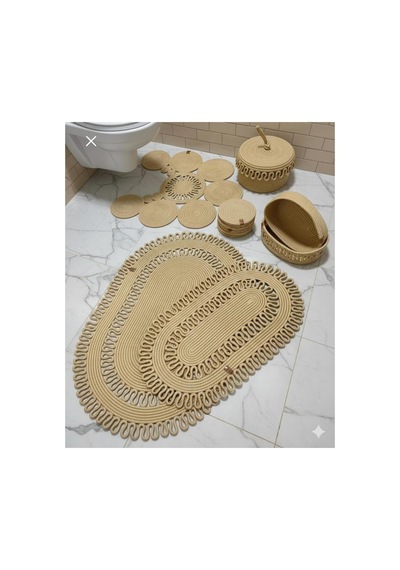 Jüt,hasır,banyo Takımı,banyo Paspası, Paspas Takımı,makyaj Sepeti,banyo Kovası,klozet Paspas, Bambu Bambu
