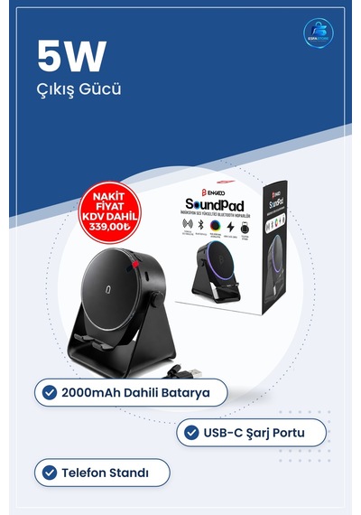 Bluetooth Hoparlör Soundpad 5w 2000mah Telefon Standı Usb-c Şarjl