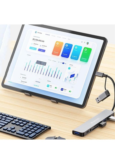 Microcase AL4615 Type C To USB 3.0 7 İn1 Port Çoğaltıcı Hub Adaptör