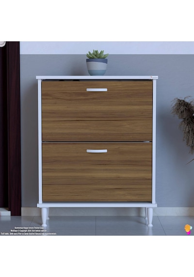 Eliusta Antrex 72 Cm Ceviz 2 Düşer Kapaklı Ayakkabılık 72x90x26 Cm Ayaklı 4 Bölmeli Ayakkabılık Ceviz Eliusta Antrex 72 Cm Ceviz 2 Düşer Kapaklı Ayakkabılık 72x90x26 Cm Ayaklı 4 Bölmeli Ayakkabılık Ceviz